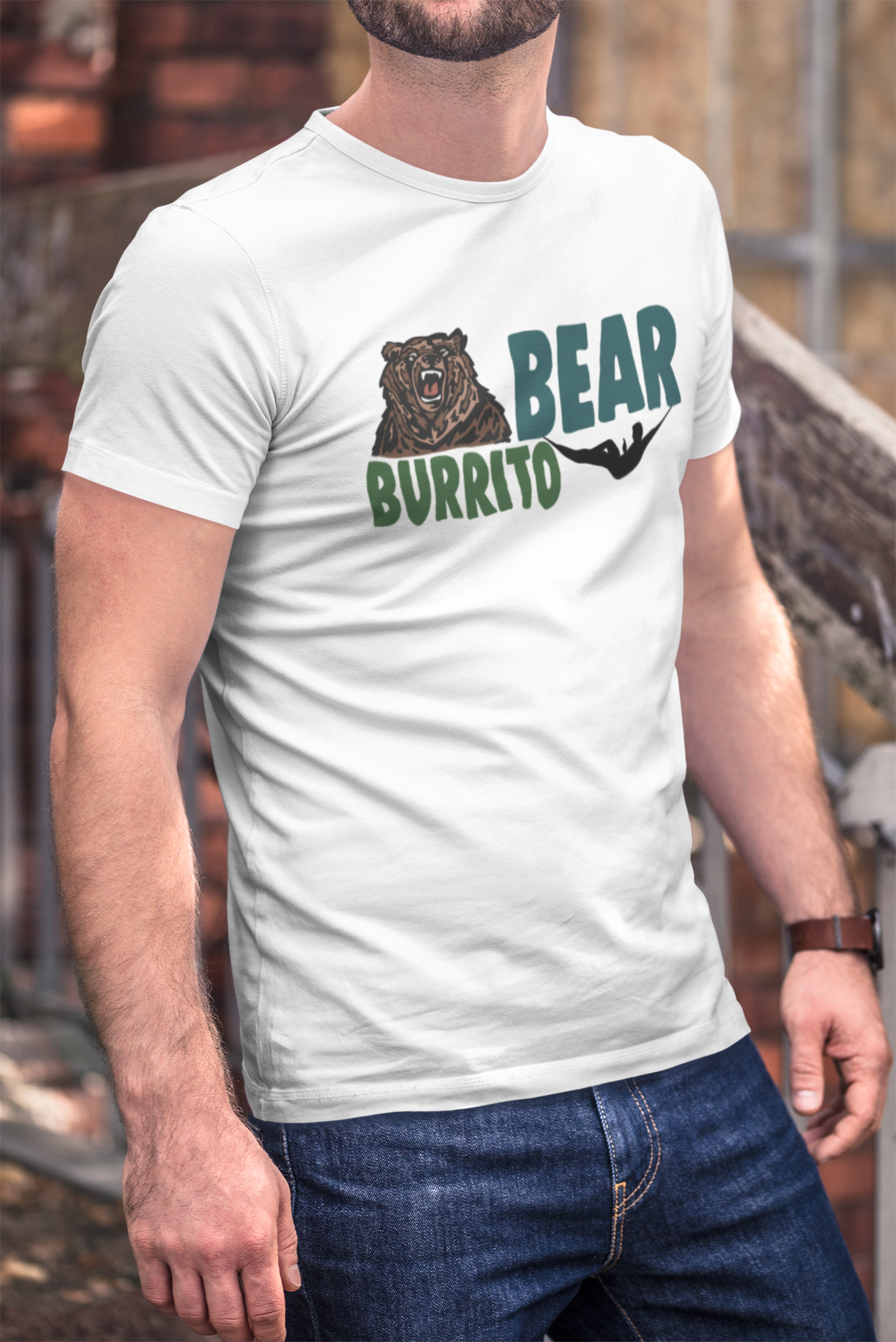 Bear Burrito Hammock Camping Tee Shirt
